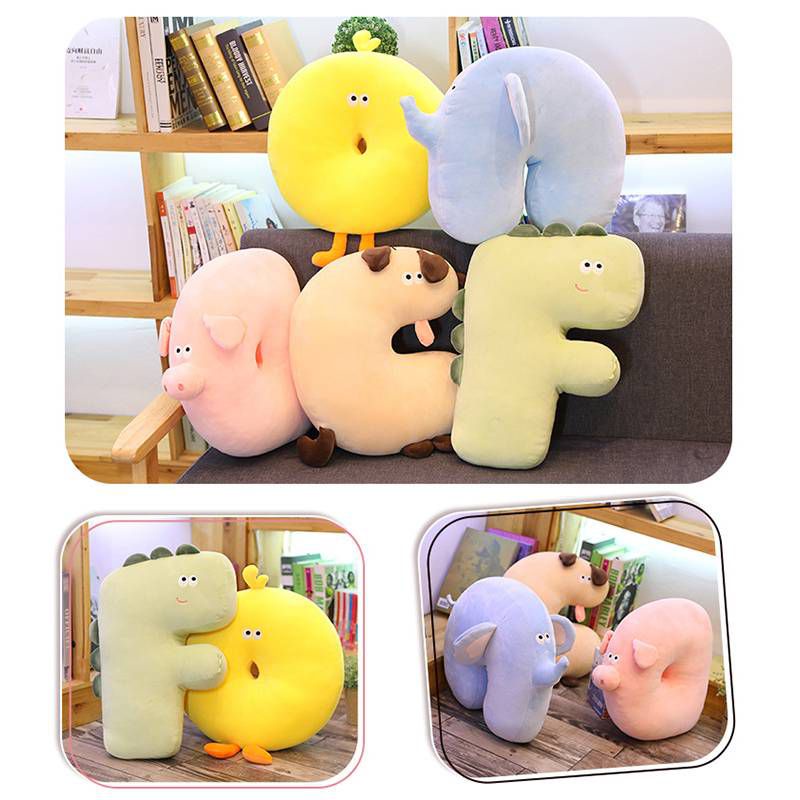 Bantal Huruf Binatang Kartun Bergaya Untuk Ruang Apa Saja
