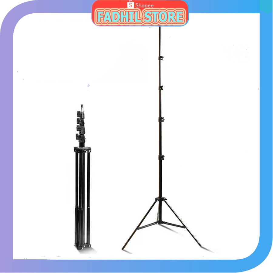 FS - QZSD Portable Tripod Light Stand 1/4 Thread 5 Section 300cm - SN453 - Fadhil Store