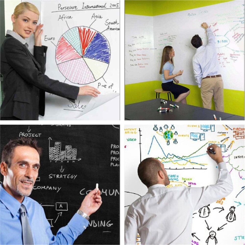 H&amp;F Stiker Dinding Papan Tulis Whiteboard Flexible 200 x 45 cm - White / Sticker dinding whiteboard papan tulis tempel white board spidol sticker dinding papan tulis