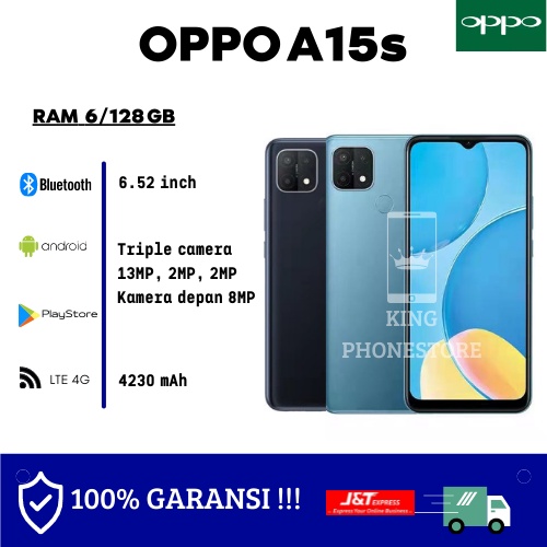 OPPO A15S BERGARANSI 1 THN RAM 6/128GB