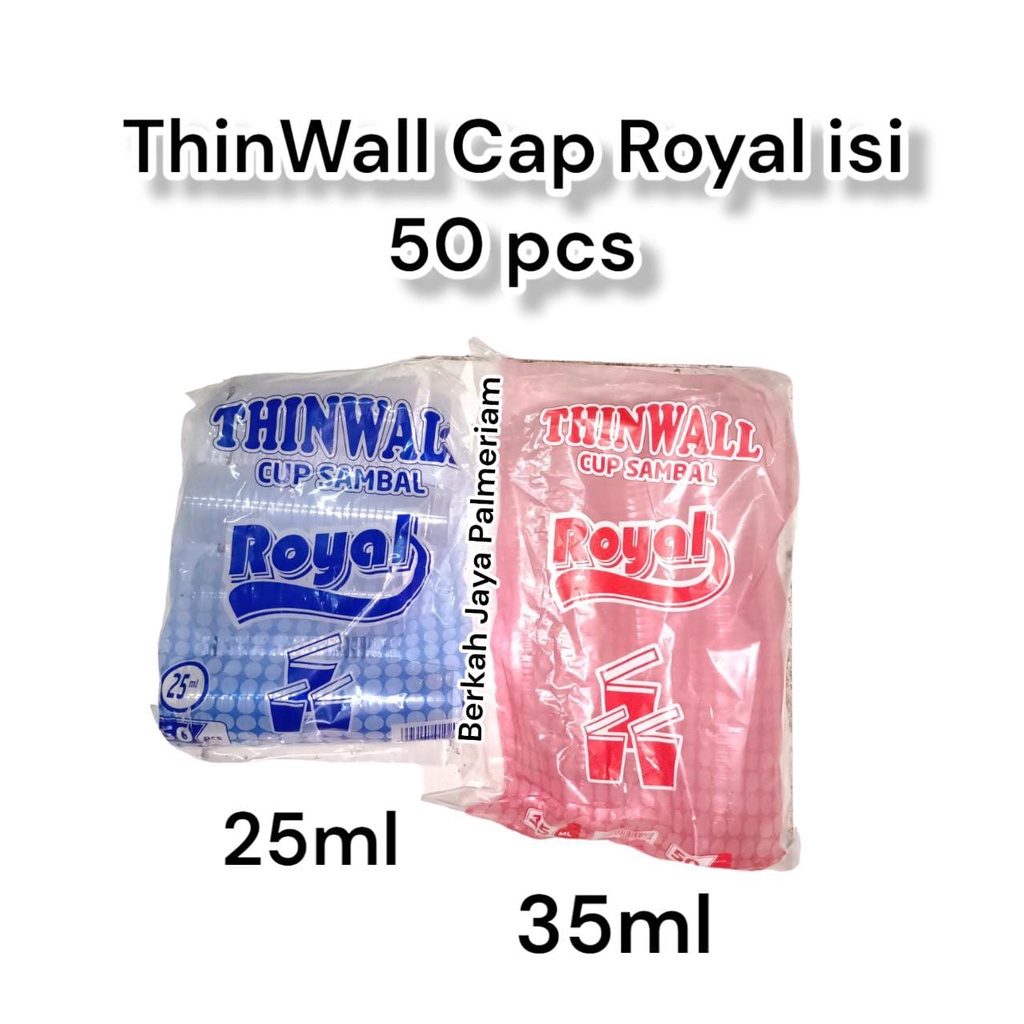 Thinwall Cup 25ml/35ml Pack Cup Puding & Saos Sambel Plastik
