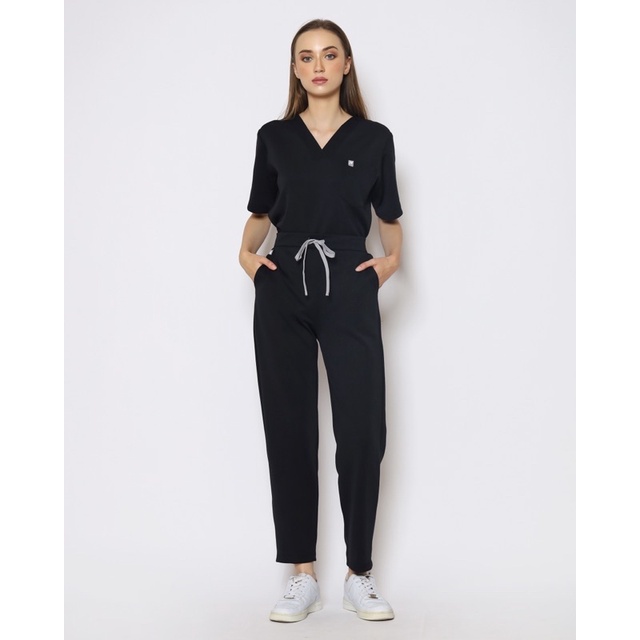 THE OG - Black Medical Scrub - Baju Jaga Medis Hitam Nervus Scrub