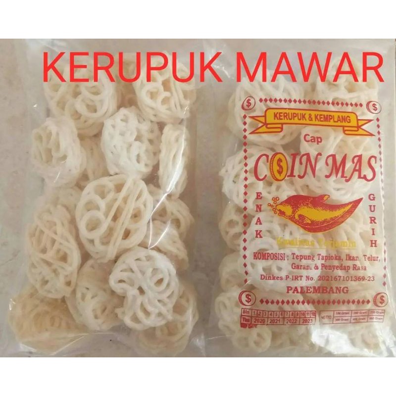 

Kerupuk Mawar Coin Mas khas Palembang