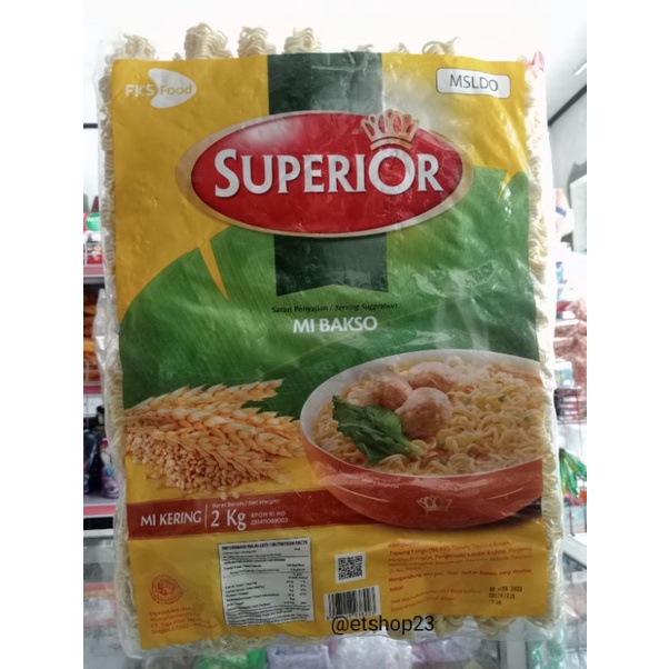 Jual Mie Bakso Superior 2kg Mie Bakso Kering Keriting Shopee Indonesia