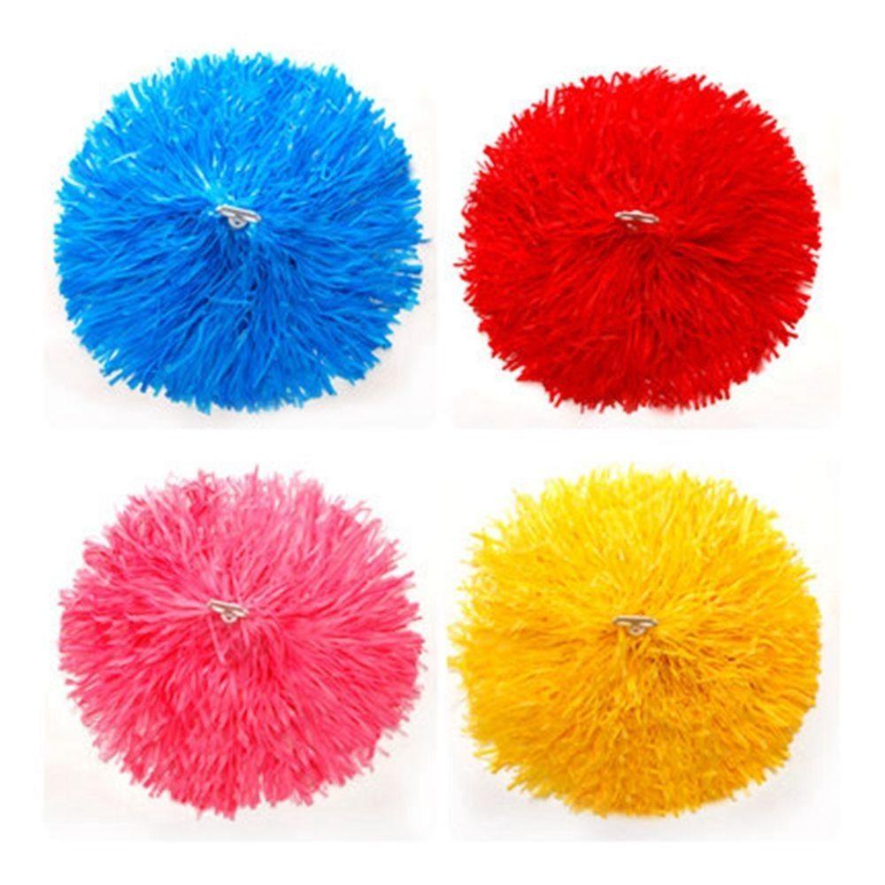 Chookyy 1pasang Cheerleader pompoms Double hole handle Fancy Kompetisi Penghias Pesta Tari Bunga