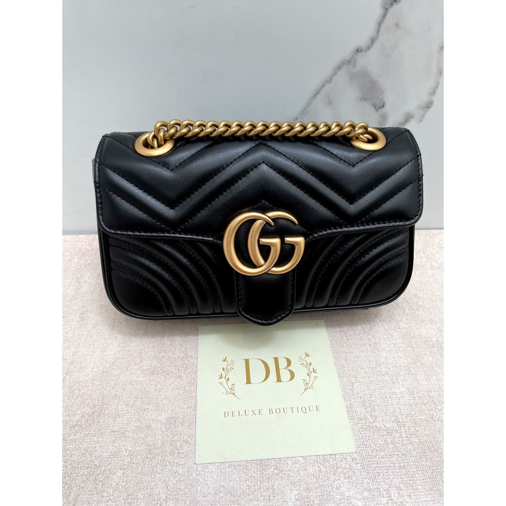 GG Marmont Mini 22Cm Black