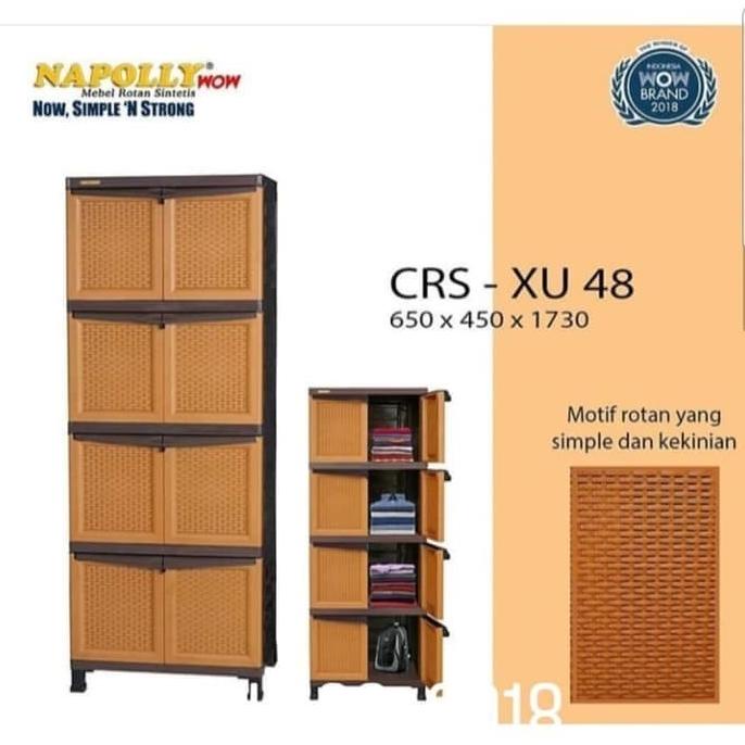 

LEMARI PLASTIK / LACI / LEMARI PAKAIAN PLASTIK NAPOLLY 8 PINTU stock ready