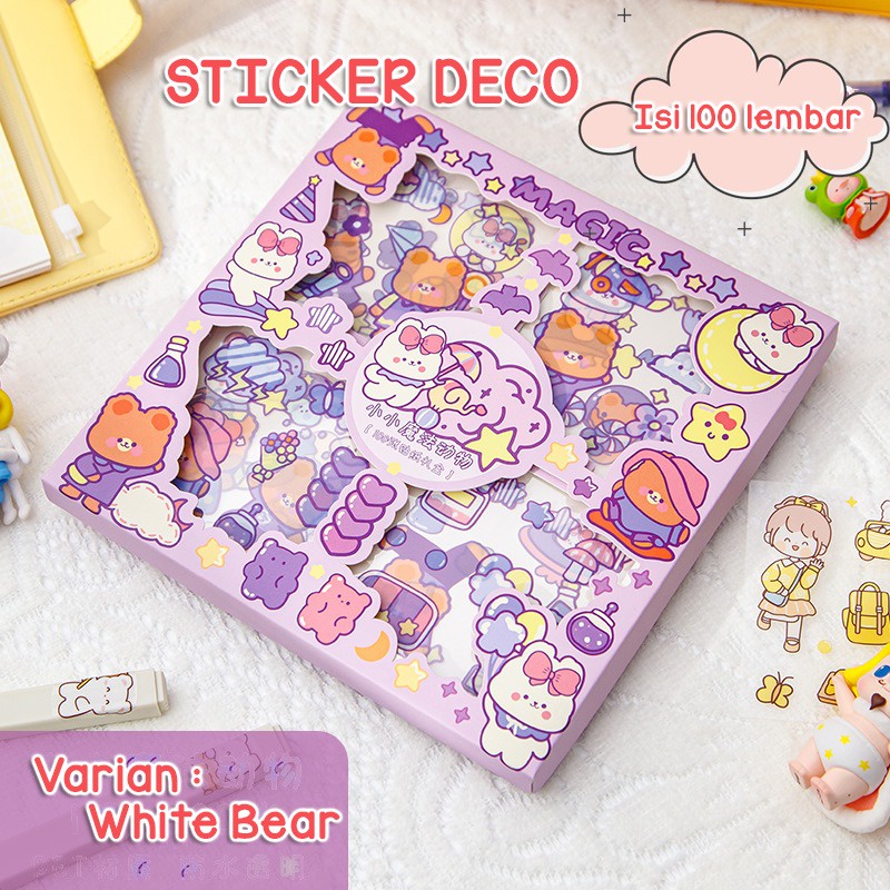 Isi 100 Lembar Sticker Deco Aesthetic Lucu Momo Stiker Anti Air Tumblr DIY Hp Stiker Motif Kartun Lucu ala Korea Dekorasi Buku Diary Memo Journal Catatan Harian Anak Sekolah Alat Tulis Bahan Stiker Transparant Bisa Untuk Kado Ulang Tahun GUDANG