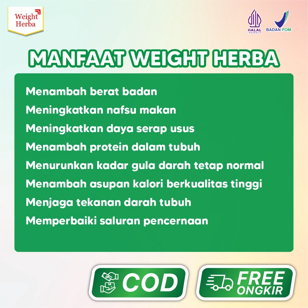 Weight Herba 3 Box Susu Penggemuk Badan Penambah Berat Badan dan Penambah Nafsu Makan Dewasa Secara Herbal Alami Original Halal BPOM bisa COD Isi 200gr