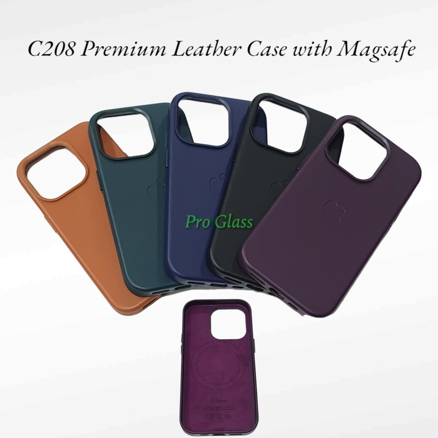 C208 Iphone 14 Plus Pro Max Apple MAGSAFE Premium Leather Case