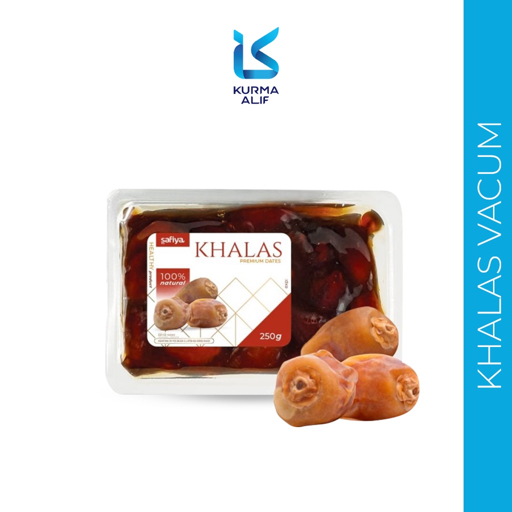 Kurma Khalas Vacuum 200 gram | Kurma Lembut dan Legit Grosir Oleh Oleh Haji Umroh