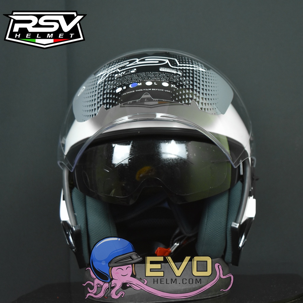 HELM RSV SV300 HALF FACE DOUBLE VISOR ORIGINAL RSV - HELM RSV HALFFACE ONGKIR 2KG