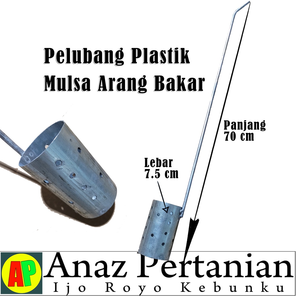 Alat Pelubang Plastik Mulsa Arang Bakar Diameter 7 CM Plong Ceplong Pembolong