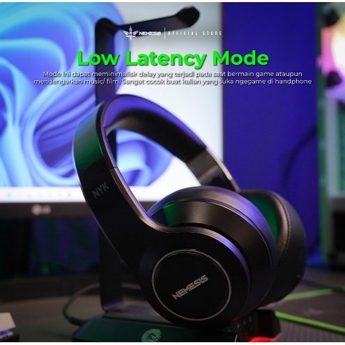 ITSTORE Headset Gaming Bluetooth LOW LATENCY NYK NEMESIS X900 LITE SINISTER