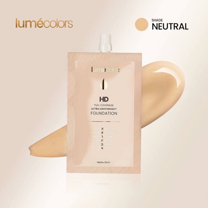 Lumecolors Full Coverage Ultra Lightweight Foundation Sachet - Neutral