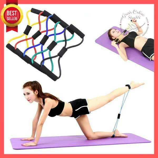 GOS B103 - Tali Karet Gym Bahan Lentur Dan Kuat - Alat Olahraga Yoga Tali Stretching Yoga Gym / Tali Yoga / Tali Fitnes / Peralatan Olahraga