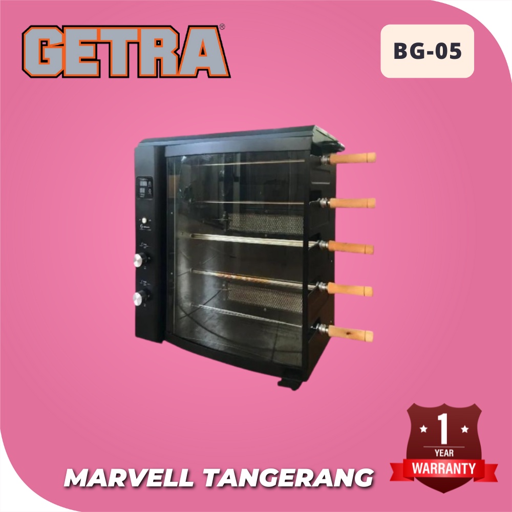 GAS ROTISSERIE OVEN GETRA BG 05 MESIN PEMANGGANG AYAM SISTEM PUTAR