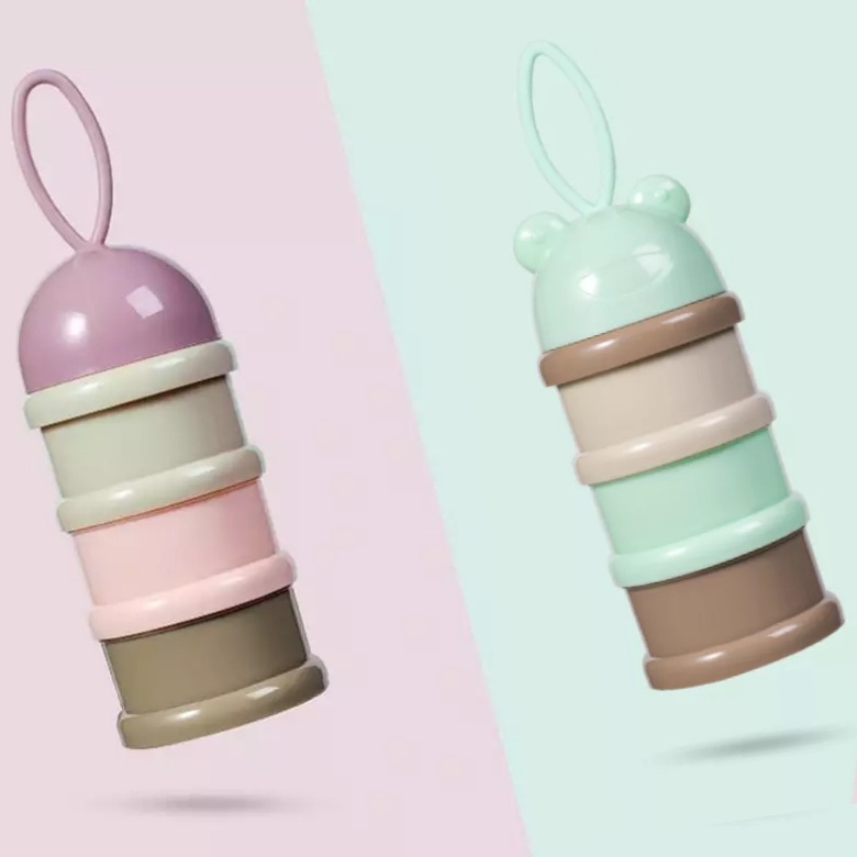 GOOGOO Baby Milk Powder Container / Wadah Tempat Susu Bubuk Bayi Travel 4Tingkat