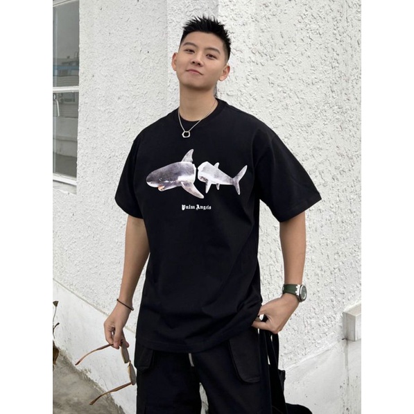 Kaos Pria Palm Angels Sharks Mirror Quality (1:1 ORIGINAL)