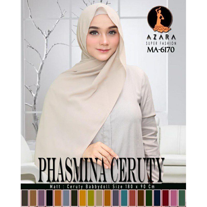 [BISA COD] Pashmina Ceruty Uno Azara