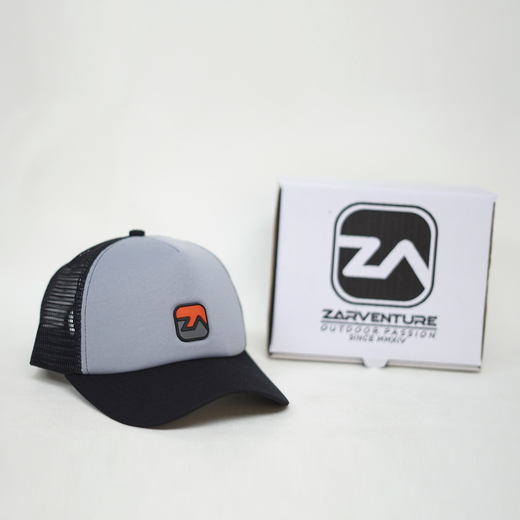 TOPI Trucker Jaring Busa Zarventure Abu Hitam 84