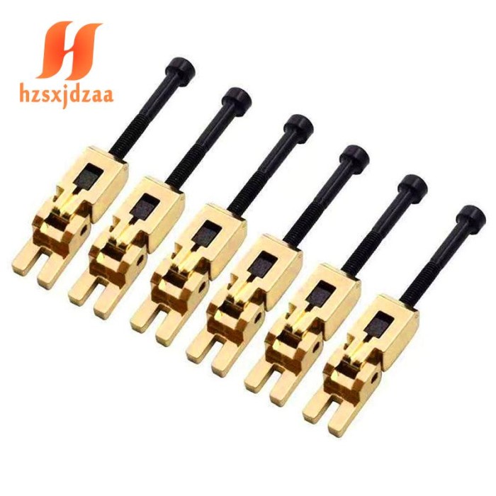 Tarot 6 Set Saddle Pengunci Warna Emas Untuk Floydrose Guitar Tre