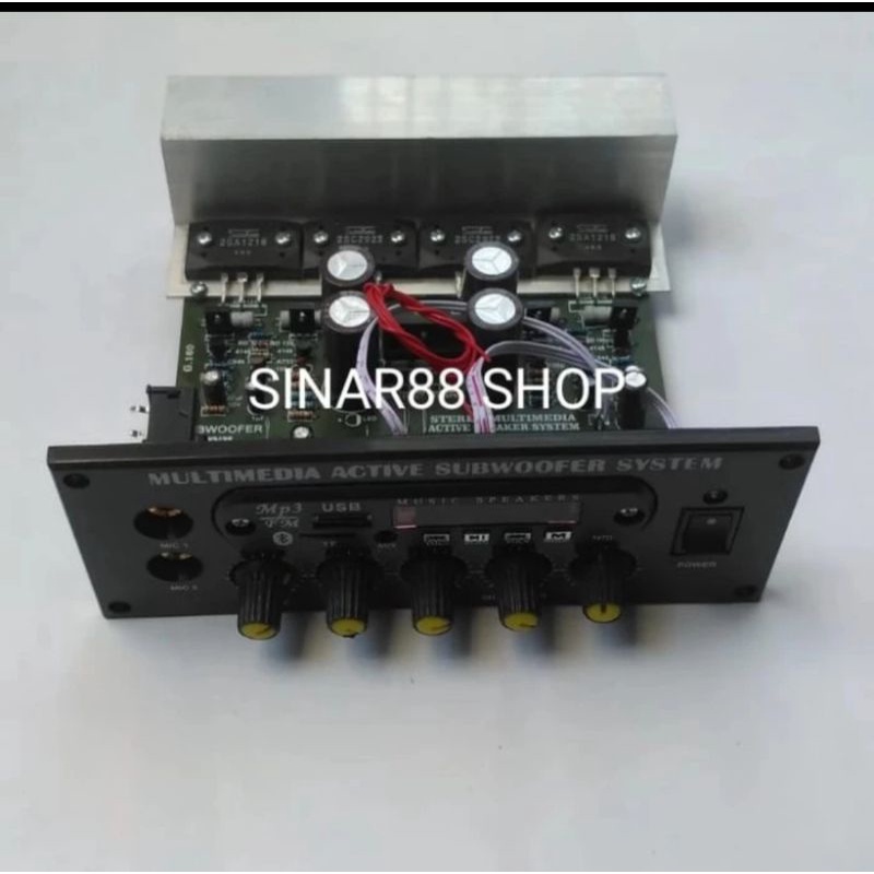 KIT AMPLIFIER SPEAKER ACTIVE+SUBWOOFER +MP3 BLUETOOTH PMPO 1500w