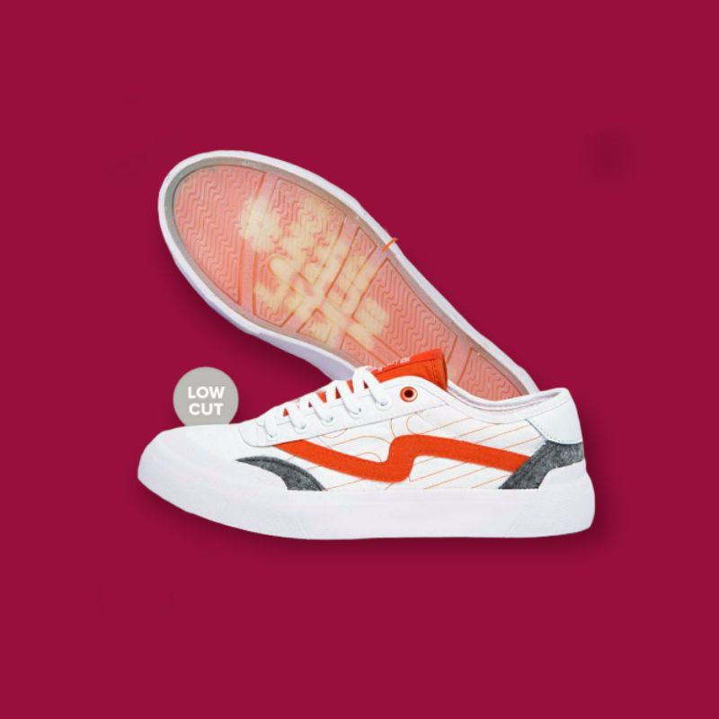 PATROBAS X CLEO WHITE ORANGE LOW/HIGH (BERGARANSI KOMPLIT)