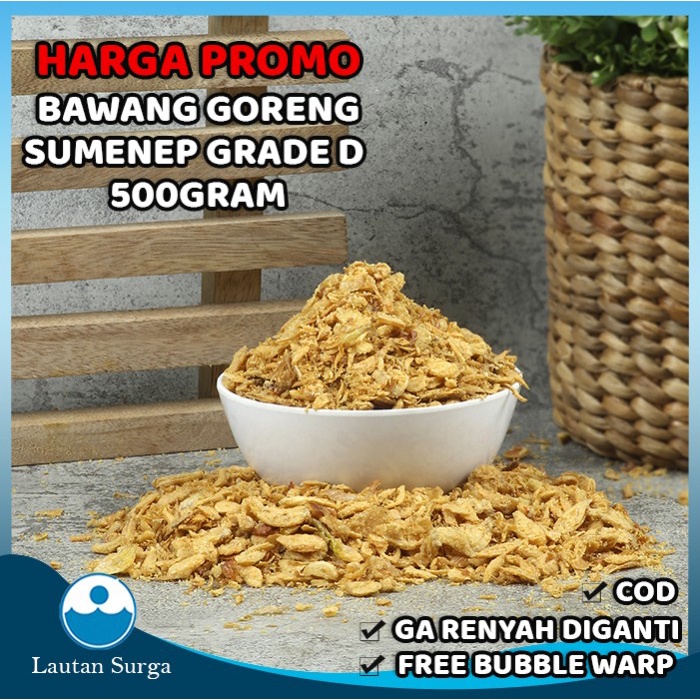 

Bawang Goreng 500 Gram, Bawang Brebes 1/2 kg, Bawang Goreng Sumenep -