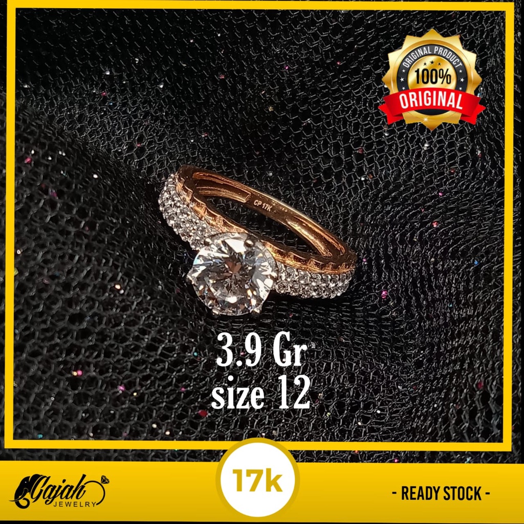 Cincin emas 17k - 3.9 gr kadar 750 - CBS300000001