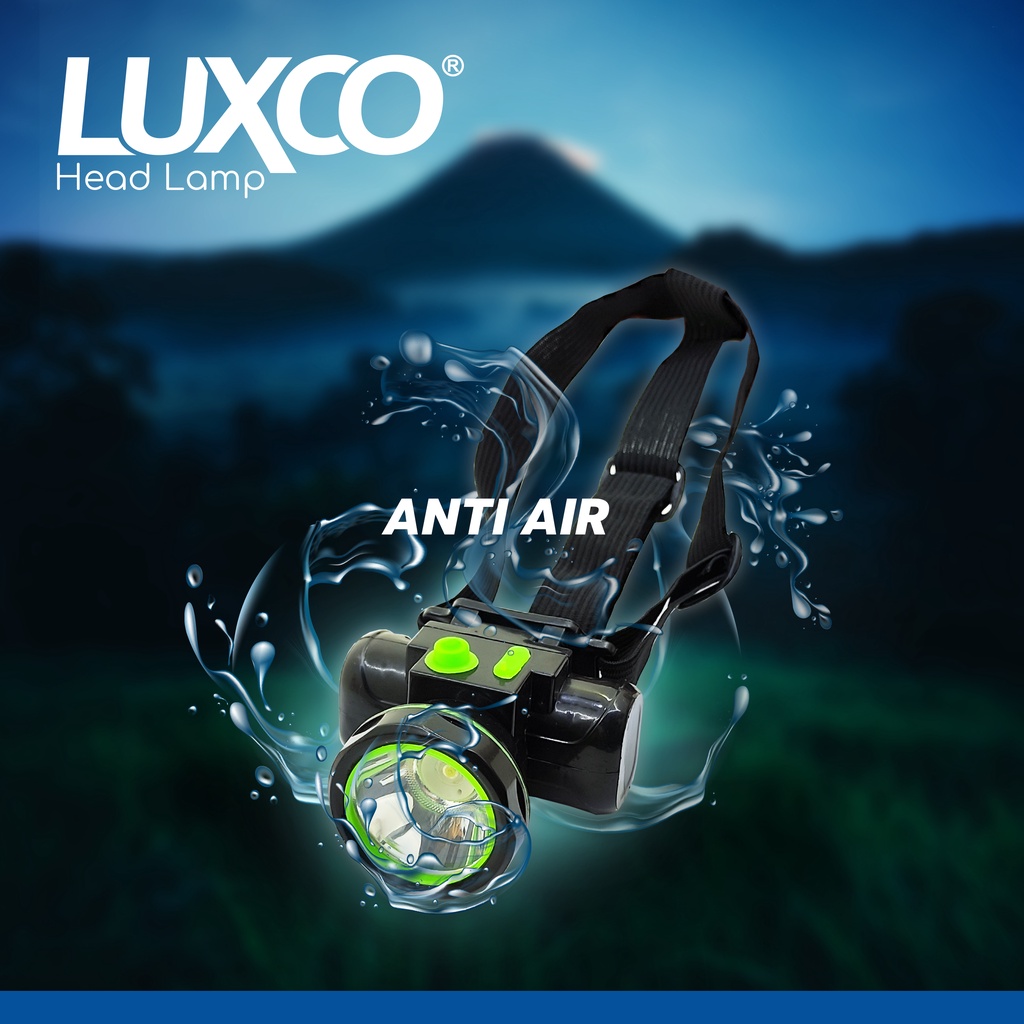 [COD] PROMO SENTER KEPALA LUXCO SUPER TERANG &amp; ANTI AIR Original Headlamp 20 Watt FREE CHARGER HIKING, CAMPING, PANCING,SEPEDAAN FREE ONGKIR