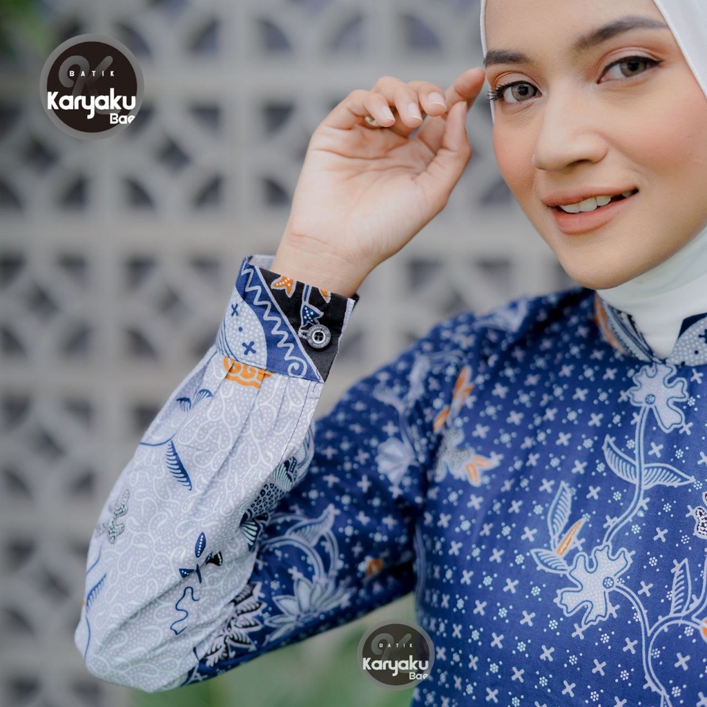 Batik Couple Modern Atasan Tunik Batik Kerja Wanita Kantor Baju Batik Wanita Dan Pria Batik Seragam M L XL XXL