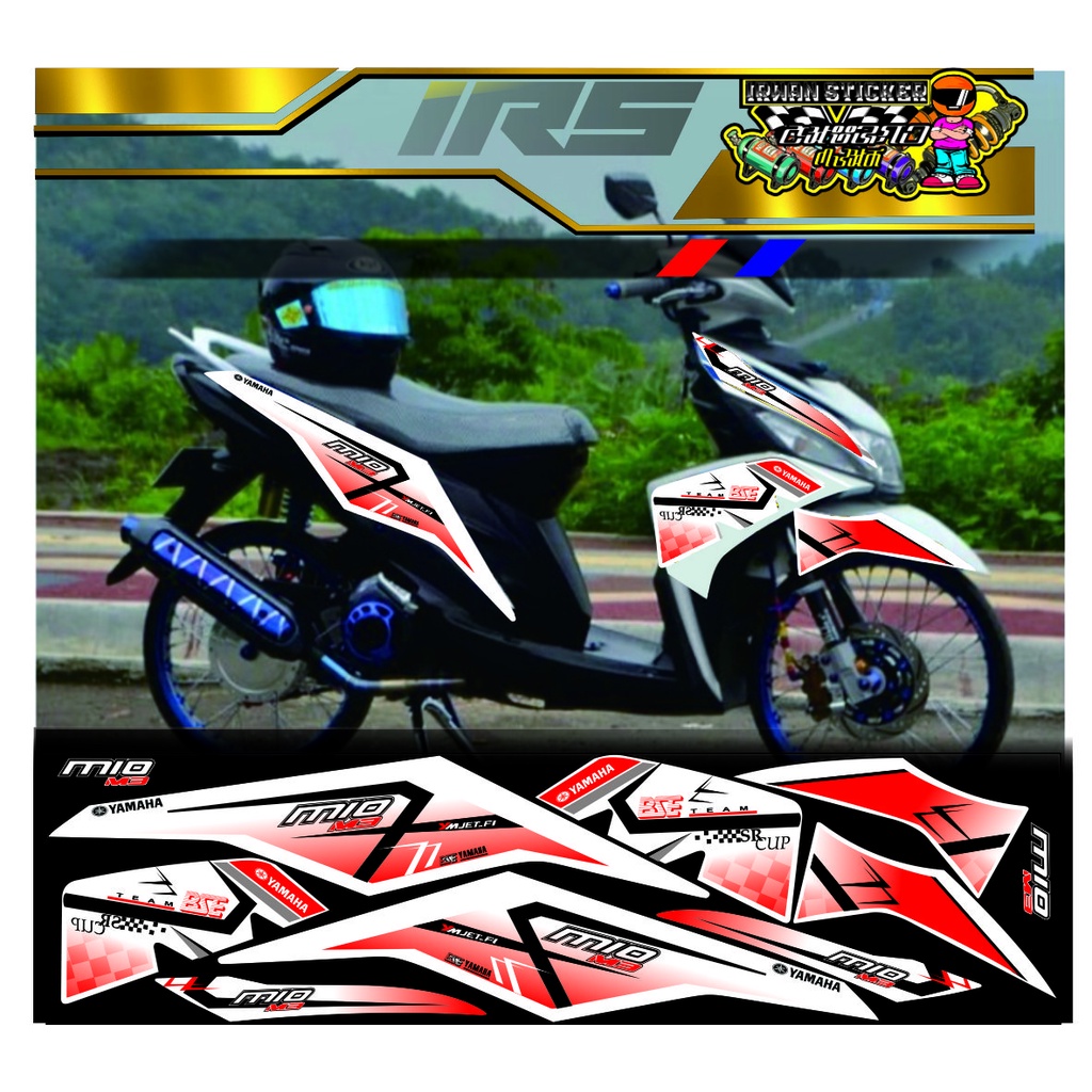 Stiker Striping MIO M3 Variasi 22 Desain Racing