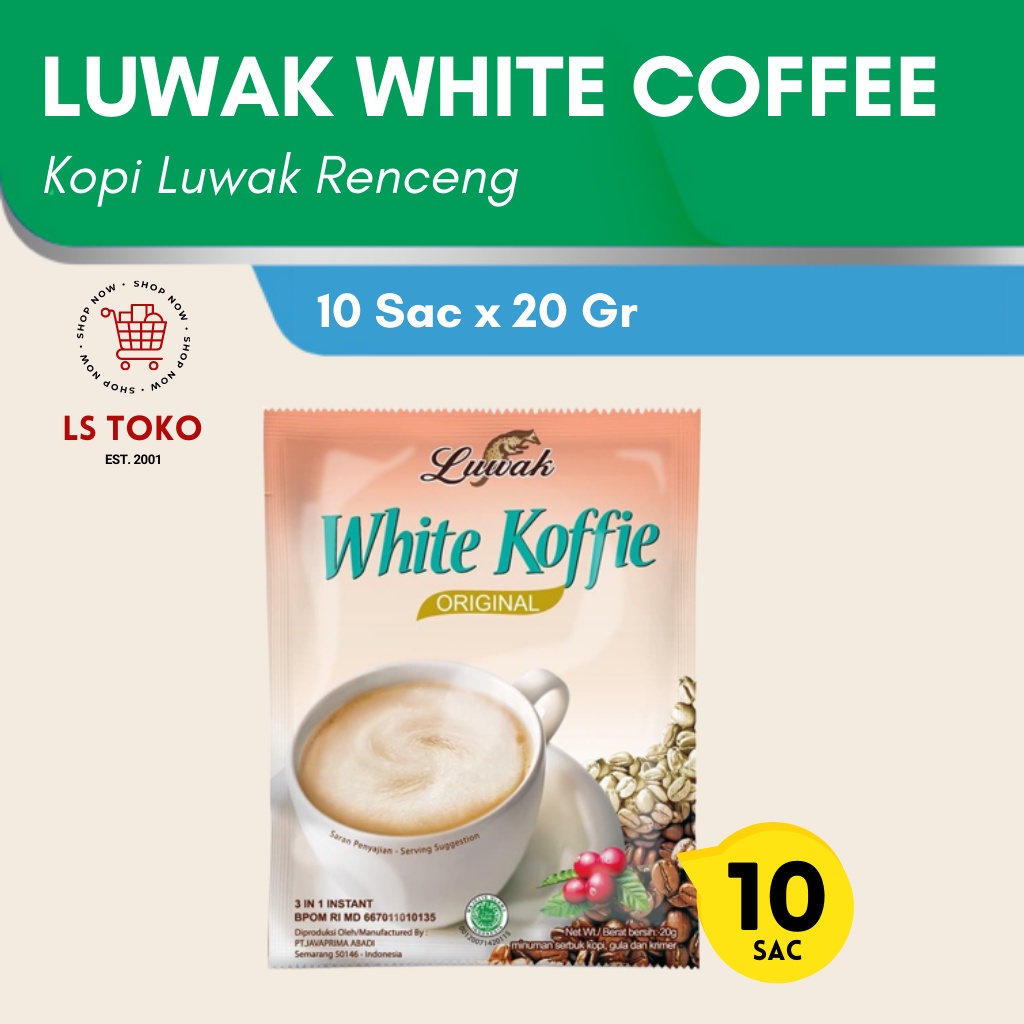 

Luwak White Koffie original (10 sac x 20gr)