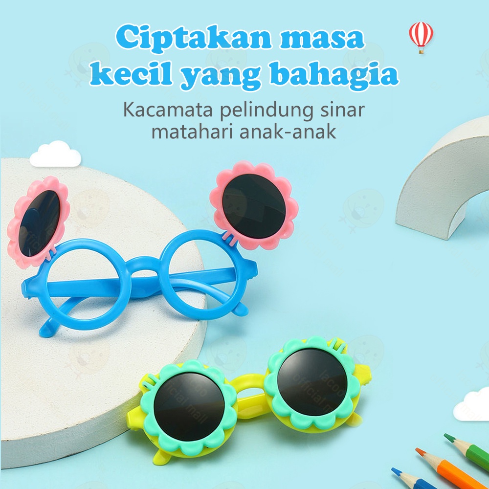 Lacoo Kacamata anak lucu Kacamata hitam bayi anak 0-8 Tahun Sunglasses anak import