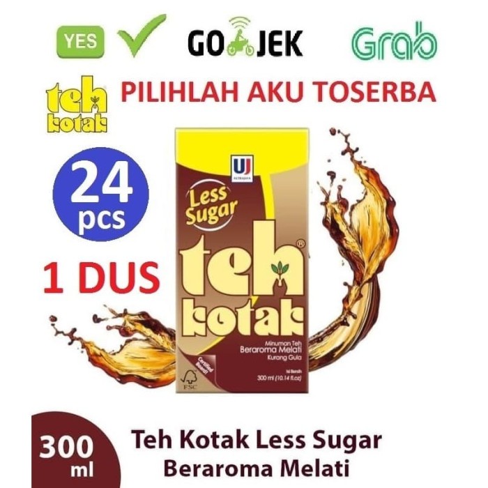 

BISA COD TEH KOTAK ULTRA JASMINE LESS SUGAR 300 ml ( HARGA 1 DUS ISI 24 PCS ) /TEH DIET/TEH