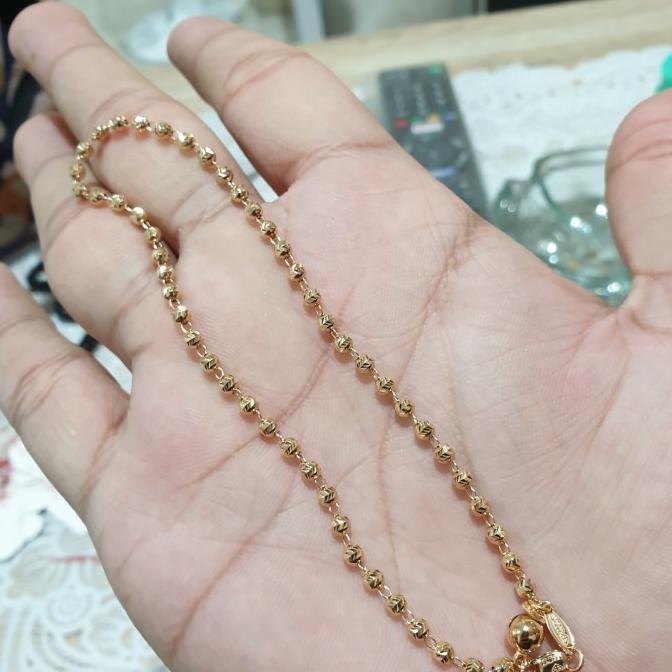 gelang kaki biji lada emas asli