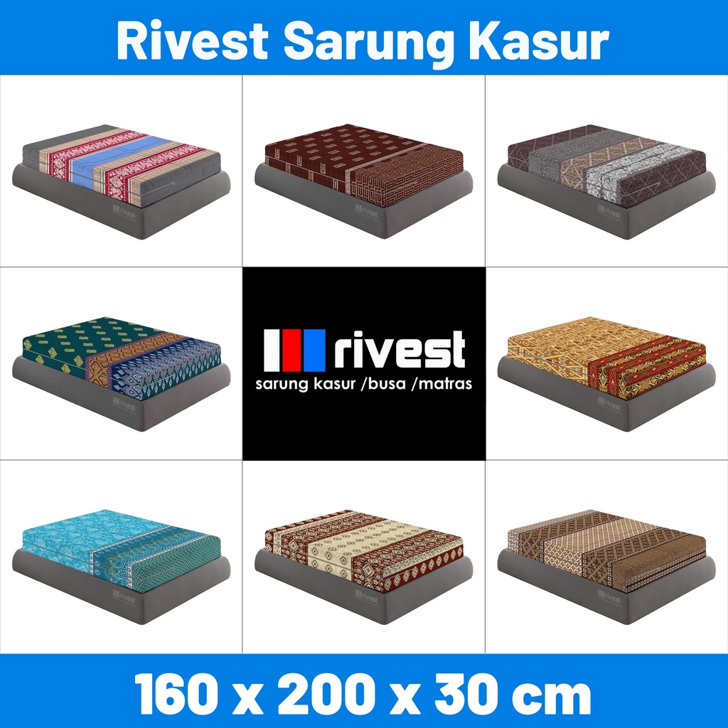 Rivest Sarung Kasur 160 x 200 x 30 - Sprei Resleting