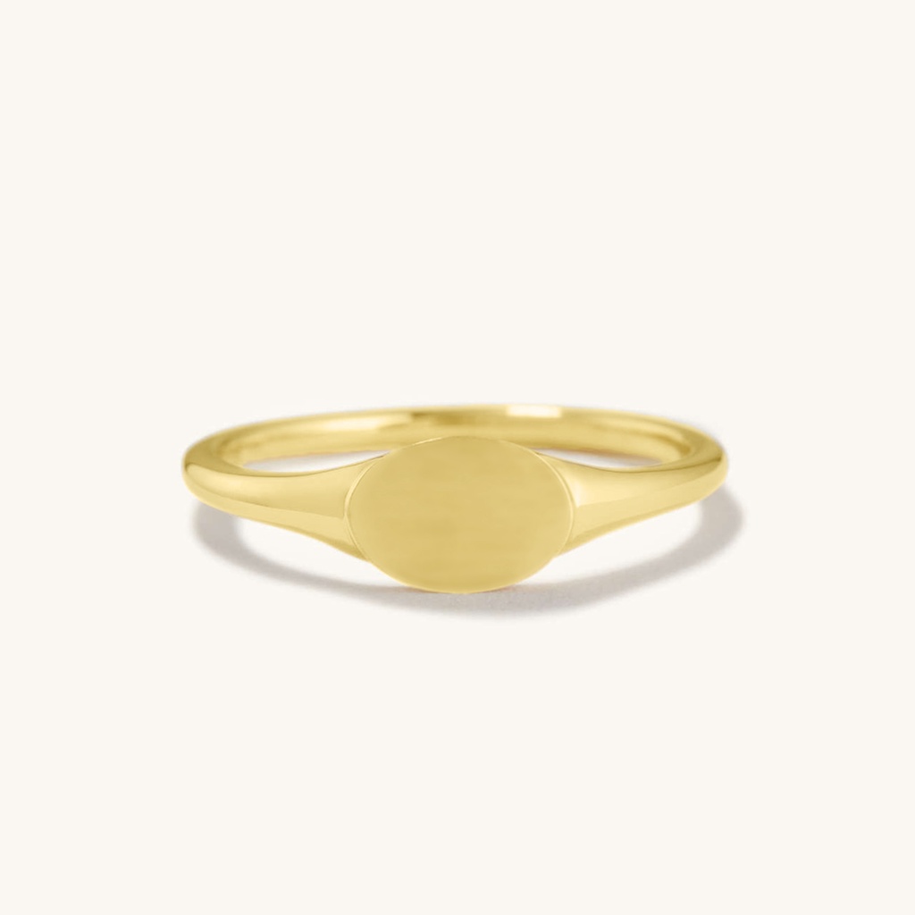 Cincin Emas 21K - Baby Signet Ring- Emas Kadar 875 21 Karat