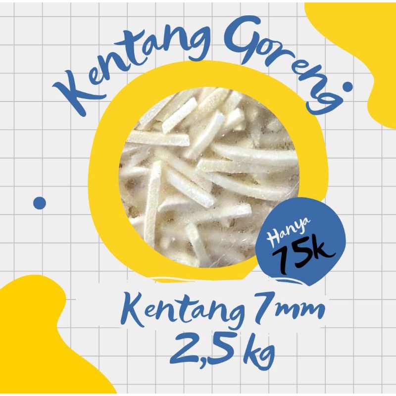 

Kentang Goreng Aviko Polos SHOESTRING CUT 7 mm @2.5kg