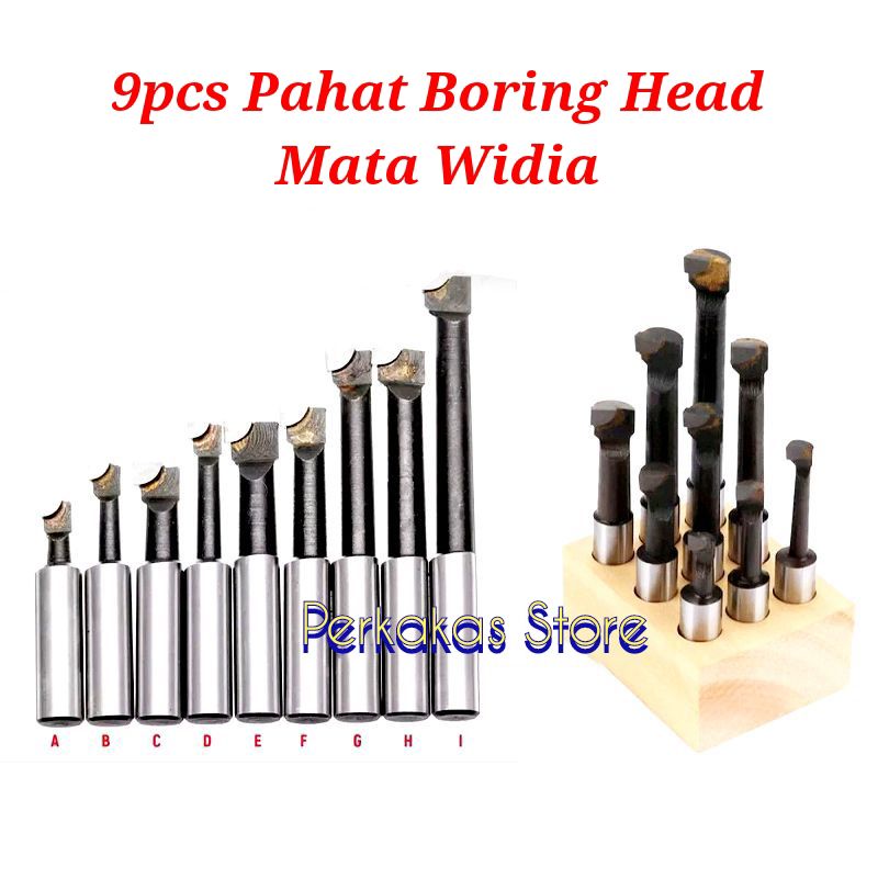 Pahat Boring Head Holder Boring Head 9pcs Alat Korter Lubang