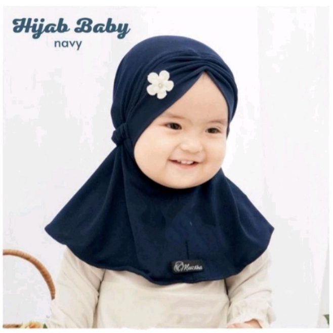 HIJAB BAYI BUNGA SAKURA ( 3 BULAN - 2 TAHUN ) KERUDUNG ANAK LUCU