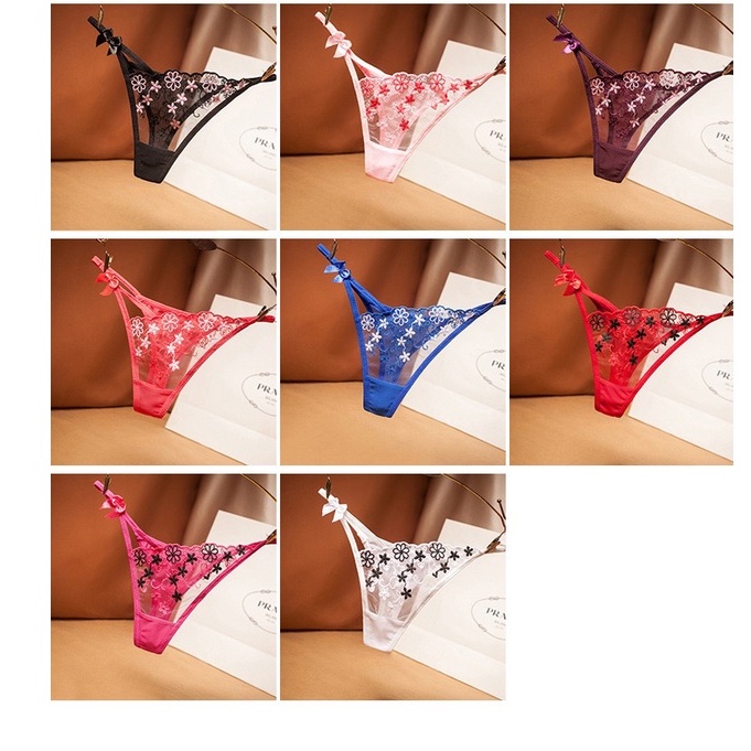 G string Wanita Sexy Lace thong Celana Dalam ( Warna dan Model Random) C062