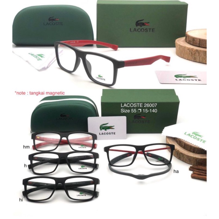 frame kacamata Lacoste 26007 kacamata pria dan wanita original