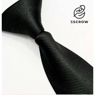 Escrow Dasi Pria Instant Salur Hitam