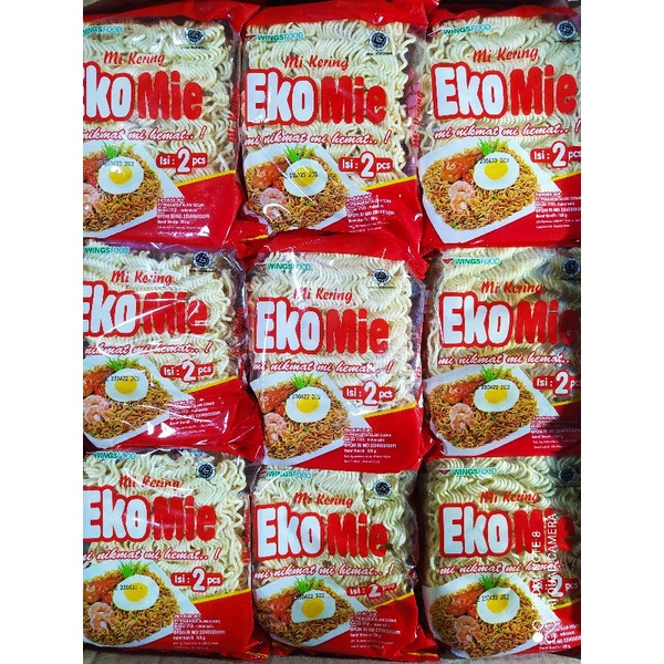 

mi kering Eko mie 120 gram isi 3 bungkus