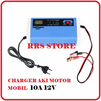 RRS STORE CAS ACCU Charger Aki Mobil Motor Lead Acid 12V 10A -UD20 CASAN AKI ACCU untuk mengisi baterai 12V 50AH-105AH LAYAR LED