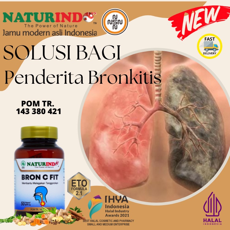 Naturindo Bron C Fit Obat Batuk Brokitis Bronchitis Emfisema Batuk Bron C Fit