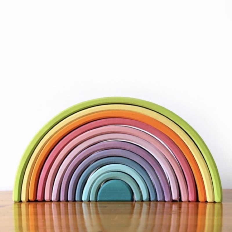 Macaron Rainbow Stack Mainan Montessori Mainan Edukasi Rainbow Block Block Montessori Toys