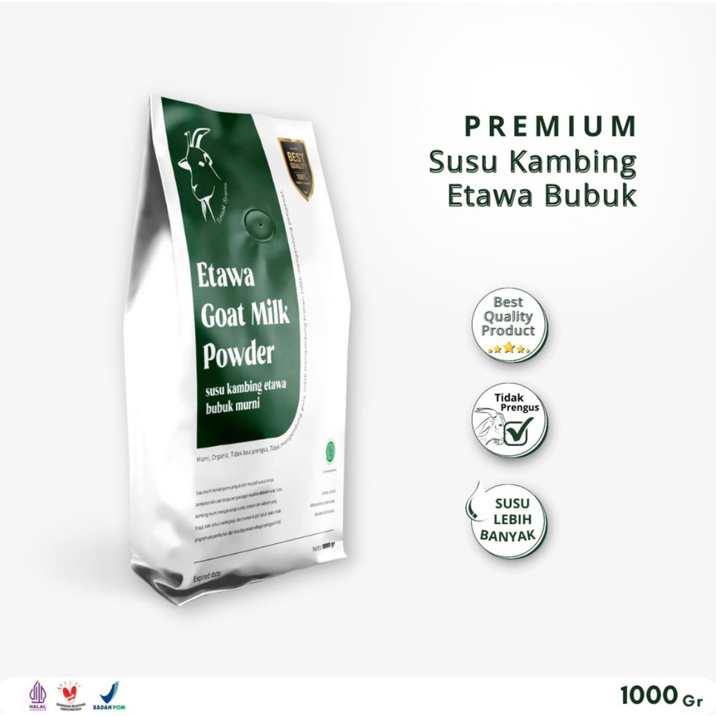 

Premium Susu Kambing Etawa Bubuk Syams Pure Murni Alami Organik Pasteurisasi Etawaku platinum